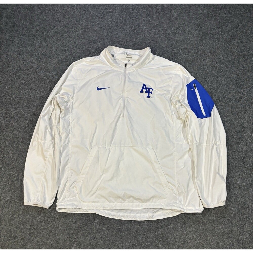 Air Force Falcons Nike 1/4 Zip Pullover Windbreaker Jacket Large AF Academy NCAA